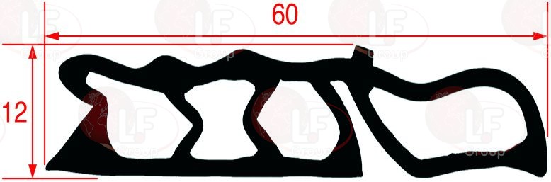 Уплотнитель для тележки 615 мм (профиль 4090) Rational 3186482 / 902229