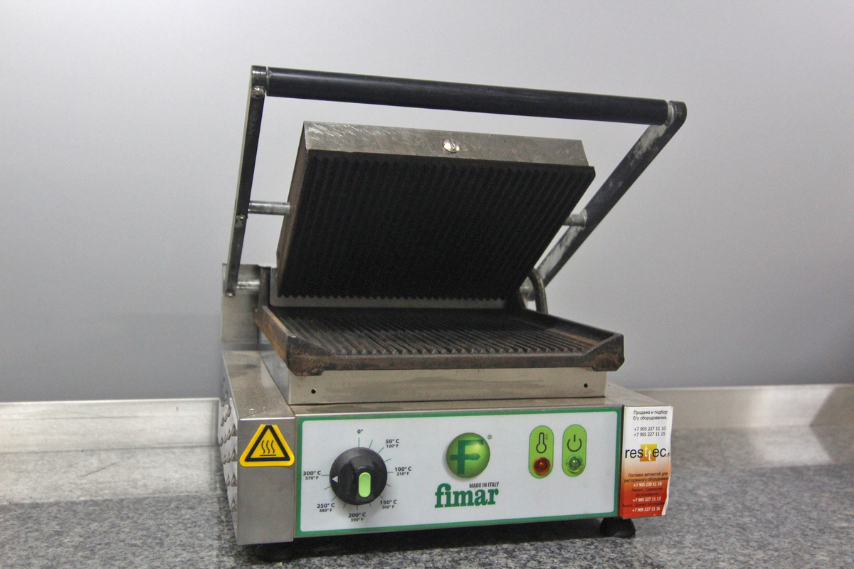 Гриль прижимной Fimar рифленый 1-секц. pe25r230m