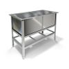 Мойка 2-секц. 112/65/85 нерж. сварная сборный кар-с. б.у. Мойка 2-секц. 112/65/85 нерж. сварная сборный кар-с. б.у.
